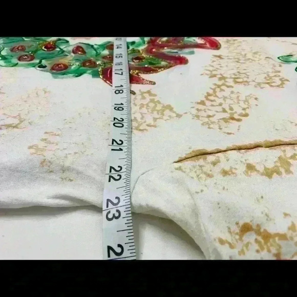 Vintage UGLY CHRISTMAS HOLLY WREATH T-SHIRT - Picture 5 of 5